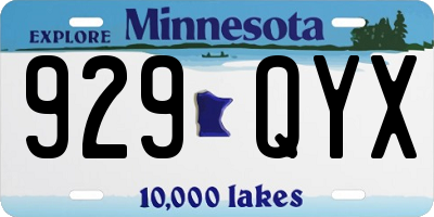 MN license plate 929QYX