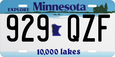 MN license plate 929QZF