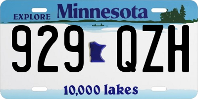 MN license plate 929QZH