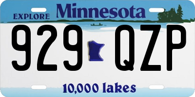 MN license plate 929QZP