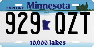 MN license plate 929QZT