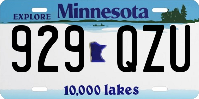 MN license plate 929QZU