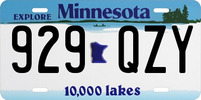 MN license plate 929QZY