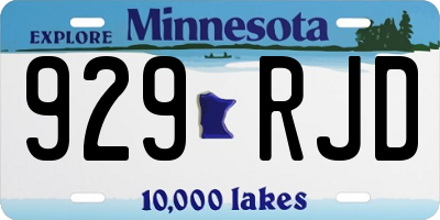 MN license plate 929RJD