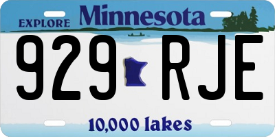 MN license plate 929RJE