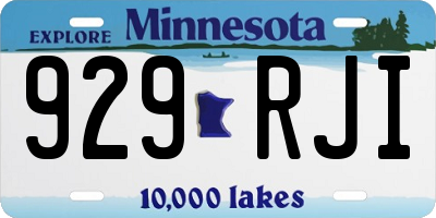 MN license plate 929RJI