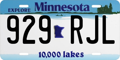 MN license plate 929RJL