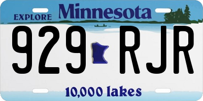 MN license plate 929RJR