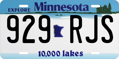 MN license plate 929RJS