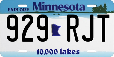 MN license plate 929RJT