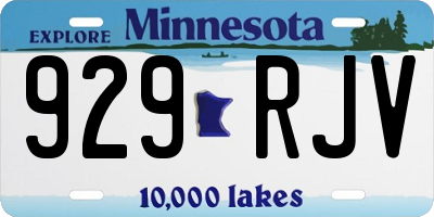 MN license plate 929RJV