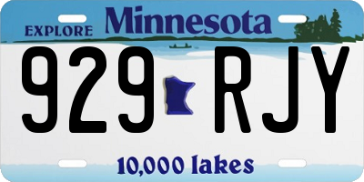 MN license plate 929RJY