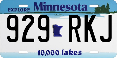MN license plate 929RKJ