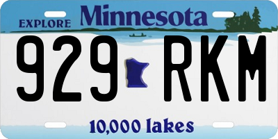 MN license plate 929RKM