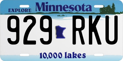 MN license plate 929RKU
