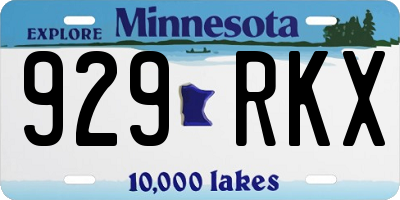 MN license plate 929RKX