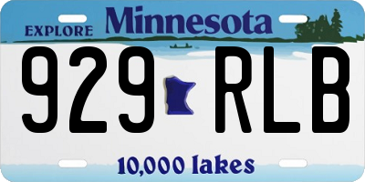 MN license plate 929RLB