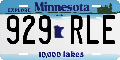 MN license plate 929RLE
