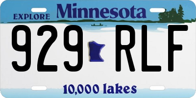 MN license plate 929RLF