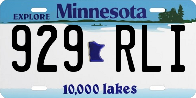 MN license plate 929RLI