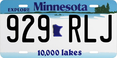 MN license plate 929RLJ