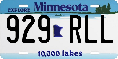 MN license plate 929RLL