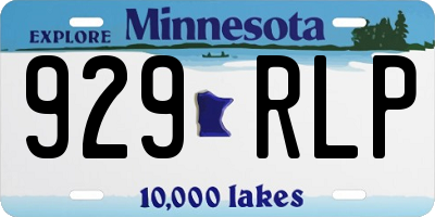 MN license plate 929RLP