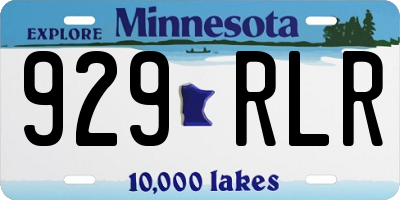 MN license plate 929RLR