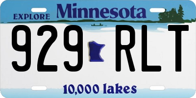 MN license plate 929RLT