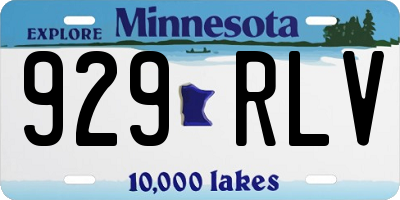MN license plate 929RLV