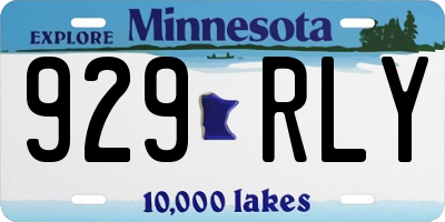 MN license plate 929RLY
