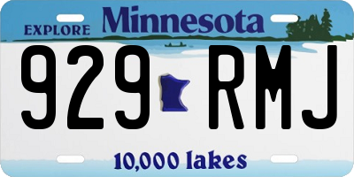MN license plate 929RMJ