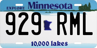 MN license plate 929RML