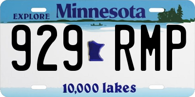 MN license plate 929RMP