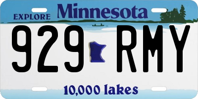 MN license plate 929RMY
