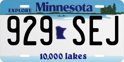 MN license plate 929SEJ