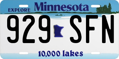 MN license plate 929SFN