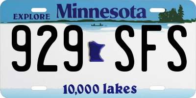 MN license plate 929SFS