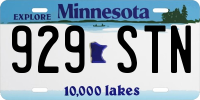 MN license plate 929STN