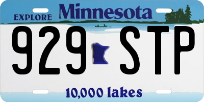 MN license plate 929STP