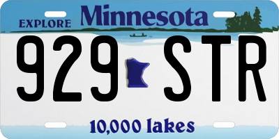 MN license plate 929STR