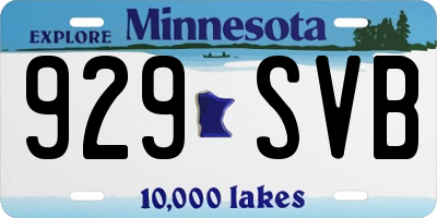MN license plate 929SVB