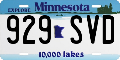 MN license plate 929SVD