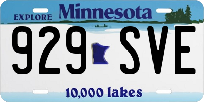 MN license plate 929SVE