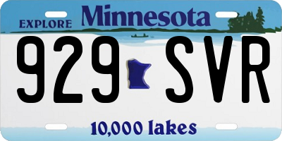 MN license plate 929SVR