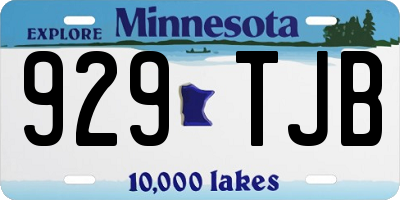 MN license plate 929TJB