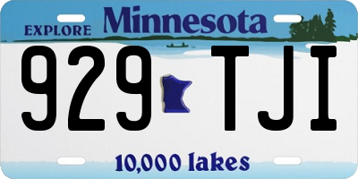 MN license plate 929TJI