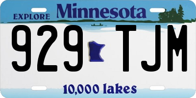 MN license plate 929TJM