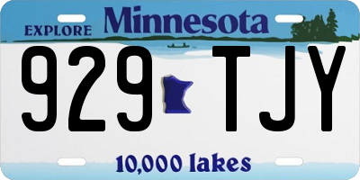 MN license plate 929TJY