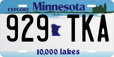 MN license plate 929TKA